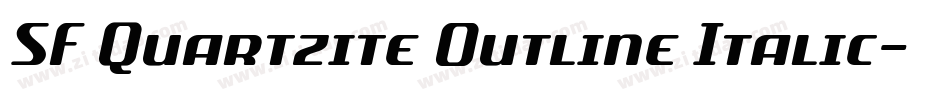 SF Quartzite Outline Italic字体转换